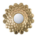 Gold Scalloped Iron Framed Accent Mirror - 800mm at Online8 Furniture Auckland NZ