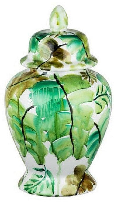 Green Leaf Jar with Lid at Online8 Furniture Auckland NZ