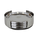 Hammered Coasters Set/4 In Holder Silver at Online8 Furniture Auckland NZ