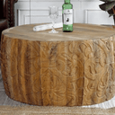Hand Carved Round Coffee Table at Online8 Furniture Auckland NZ