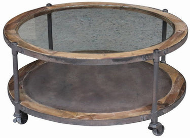 Industrial Coffee Table - Reclaimed Elm at Online8 Furniture Auckland NZ