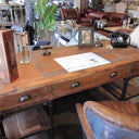Industrial Pine & Iron Desk at Online8 Furniture Auckland NZ