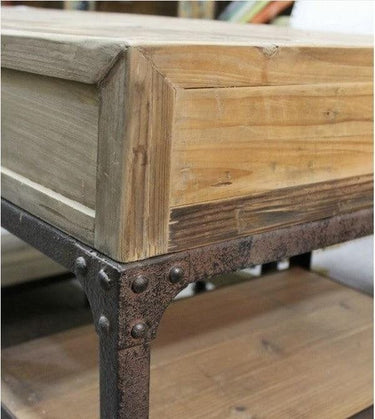 Industrial Pine & Iron Desk at Online8 Furniture Auckland NZ