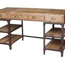 Industrial Pine & Iron Desk at Online8 Furniture Auckland NZ