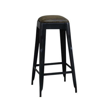 Industrial leather barstool at Online8 Furniture Auckland NZ