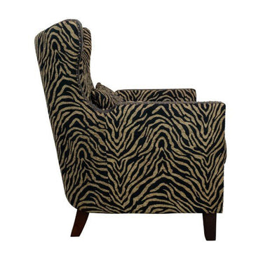 Instinct Armchair with Ottoman - Zebra Print at Online8 Furniture Auckland NZ