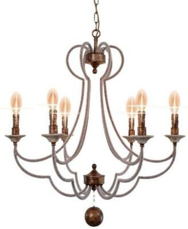 Iron Chandelier with Antique Gold Foil at Online8 Furniture Auckland NZ