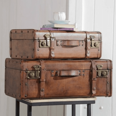 Jaipur Set Of Leather Trunks at Online8 Furniture Auckland NZ