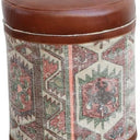 Kilim Rug & Leather Ottoman at Online8 Furniture Auckland NZ