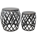 Lamai Metal Side Table Set/2 at Online8 Furniture Auckland NZ