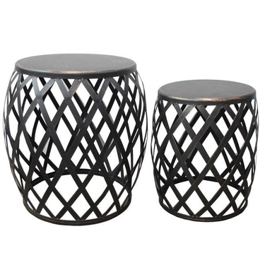 Lamai Metal Side Table Set/2 at Online8 Furniture Auckland NZ