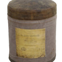 Leather & Canvas Footstool at Online8 Furniture Auckland NZ