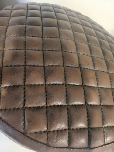 Leather & Canvas Ottoman/Stool at Online8 Furniture Auckland NZ