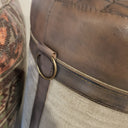 Leather & Canvas Ottoman/Stool at Online8 Furniture Auckland NZ