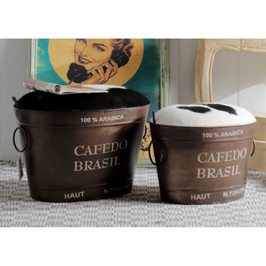 Leather Top Stool with Storage Set/2 at Online8 Furniture Auckland NZ