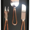 Loop Cheese Set/3 - Shiny Copper Plated at Online8 Furniture Auckland NZ