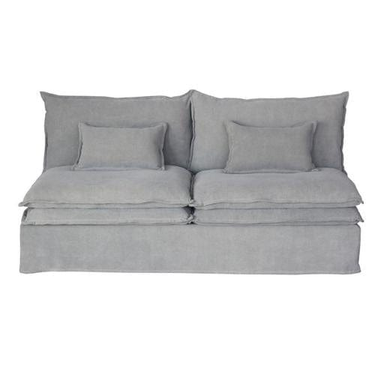 Malta Double Cushion Sectional Middle 2 Seater - Grey at Online8 Furniture Auckland NZ