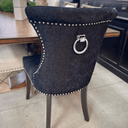 Miami Dining Chair - Black Chenille at Online8 Furniture Auckland NZ