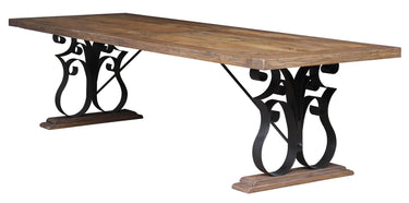 Michigan French Iron Dining Table - 3000mm at Online8 Furniture Auckland NZ