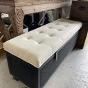 Mink Rattan & Boucle Blanket Box at Online8 Furniture Auckland NZ