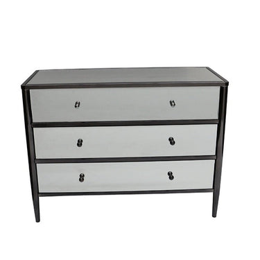 Mirror Commode - Black & Nickel at Online8 Furniture Auckland NZ
