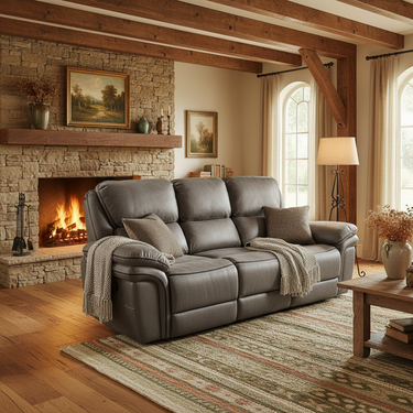 Amario 3 Seater Recliner Sofa - Grey at Online8 Furniture Auckland NZ