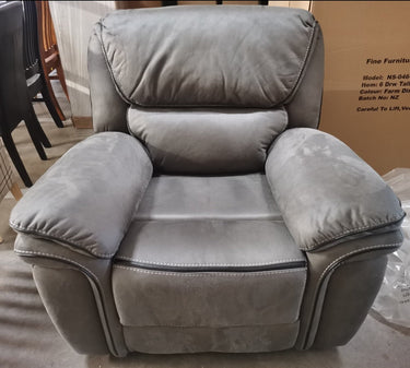 Amario Recliner Chair - Grey at Online8 Furniture Auckland NZ