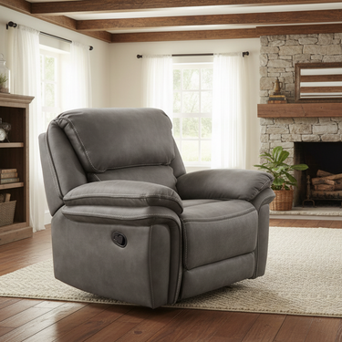 Amario Recliner Chair - Grey at Online8 Furniture Auckland NZ