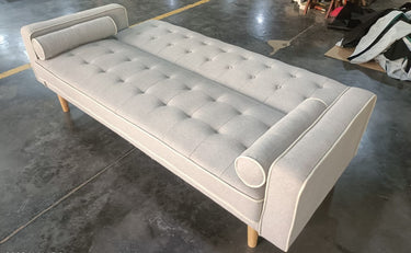 New York Sofabed - Grey with white piping at Online8 Furniture Auckland NZ