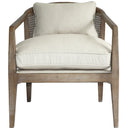 Newport Fabric Armchair - Oak & Linen at Online8 Furniture Auckland NZ
