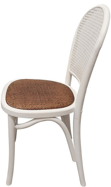 Oak Dining Chair- Antique White at Online8 Furniture Auckland NZ