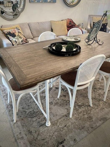 Oak Dining Chair- Antique White at Online8 Furniture Auckland NZ