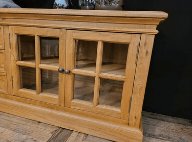 Oak Entertainment Unit - 4 Doors & 3 Drawers at Online8 Furniture Auckland NZ