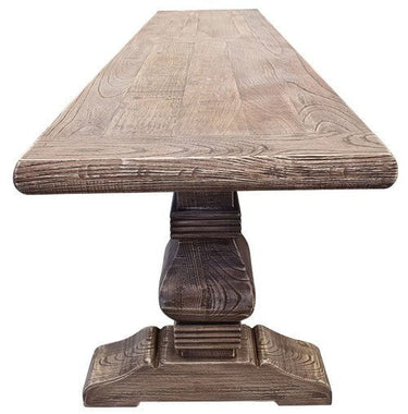 Old Elm Bench Seat with Pedestal Base - 1850mm at Online8 Furniture Auckland NZ