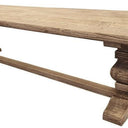 Old Elm Bench Seat with Pedestal Base - 1850mm at Online8 Furniture Auckland NZ