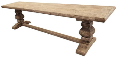 Old Elm Bench Seat with Pedestal Base - 1850mm at Online8 Furniture Auckland NZ