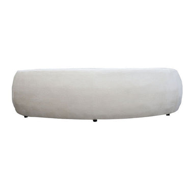 Ormond Curved Boucle 3.5 Seater Sofa - White at Online8 Furniture Auckland NZ