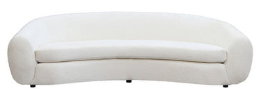 Ormond Curved Boucle 3.5 Seater Sofa - White at Online8 Furniture Auckland NZ