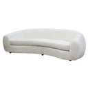 Ormond Curved Boucle 3.5 Seater Sofa - White at Online8 Furniture Auckland NZ