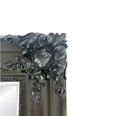 Ornate Bevelled Floor Mirror - Antique Black at Online8 Furniture Auckland NZ
