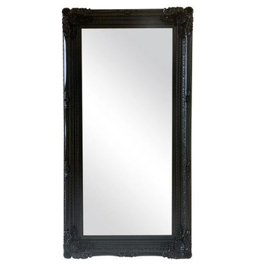 Ornate Bevelled Floor Mirror - Antique Black at Online8 Furniture Auckland NZ