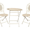 Outdoor Garden Table and Chair Set - Antique White at Online8 Furniture Auckland NZ