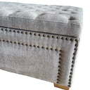 Oversized Ottoman with Storage | Blanket Box - Grey at Online8 Furniture Auckland NZ