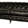 Oxford Chesterfield Aged Leather 3 Seater Sofa - Belon Black at Online8 Furniture Auckland NZ