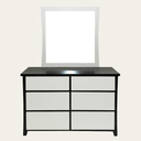 Patrick 6 Drawer Dresser with Mirror at Online8 Furniture Auckland NZ