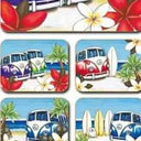 Placemats Beach Kombi S/6 at Online8 Furniture Auckland NZ