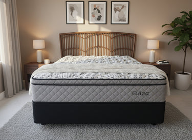 Queen Bed- Mattress & Base with 4 Drawers NZ Made at Online8 Furniture Auckland NZ