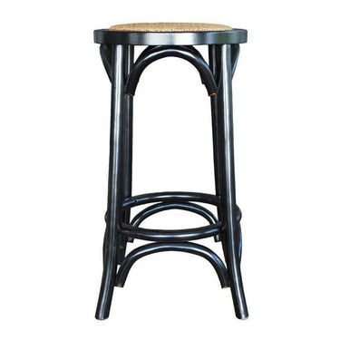 Rattan Seated Barstool - Antique Black at Online8 Furniture Auckland NZ