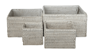 Rattan Stacking Boxes S/4 at Online8 Furniture Auckland NZ