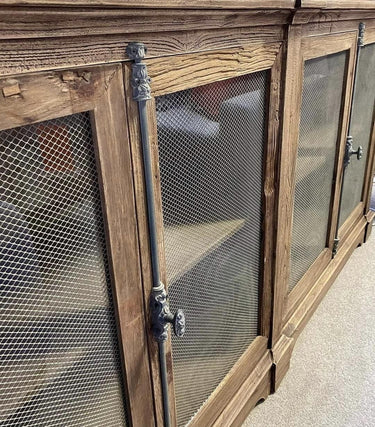 Reclaimed Elm Sideboard with Chickenwire Doors at Online8 Furniture Auckland NZ